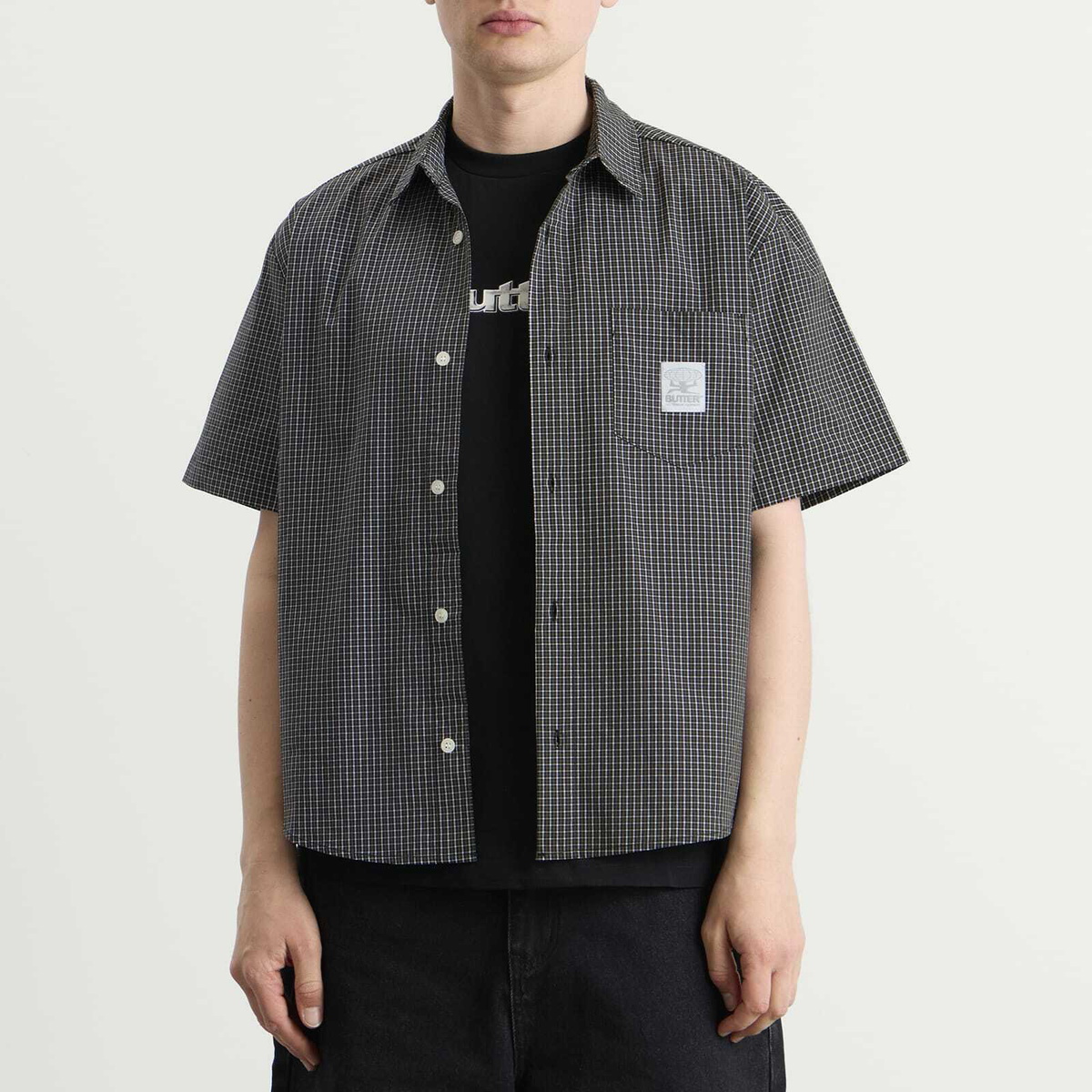 Butter Goods Men's Equipment Shirt in Black/Grey