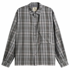 Snow Peak Men's Fade Check Breezy Shirt in Greige