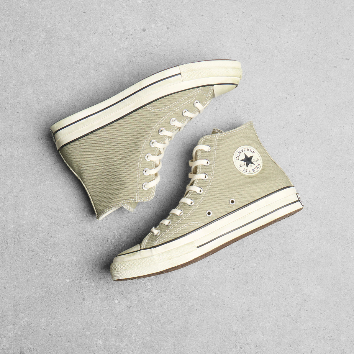 Converse Chuck Taylor 1970s Hi Faded Canvas Sneaker in Olive Android/Egret/Black