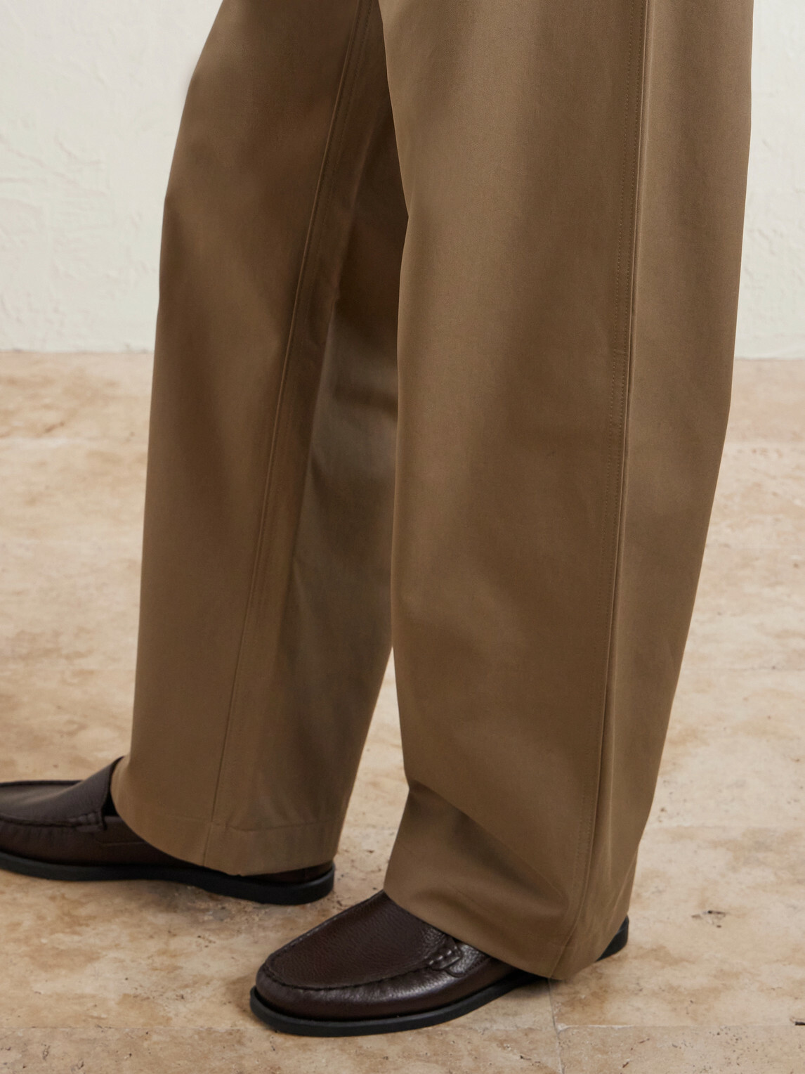 Loro Piana - Fuji Cleveland Cotton-Gabardine Wide-Leg Trousers - Brown