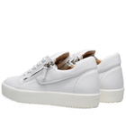 Giuseppe Zanotti Hidden Zip Tumbled Leather Low Sneaker