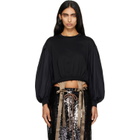 Simone Rocha Black Puff Sleeve Balloon Long Sleeve T-shirt