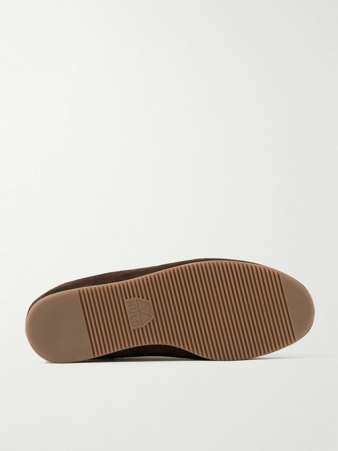 Mulo - Shearling-Lined Suede Slippers - Brown