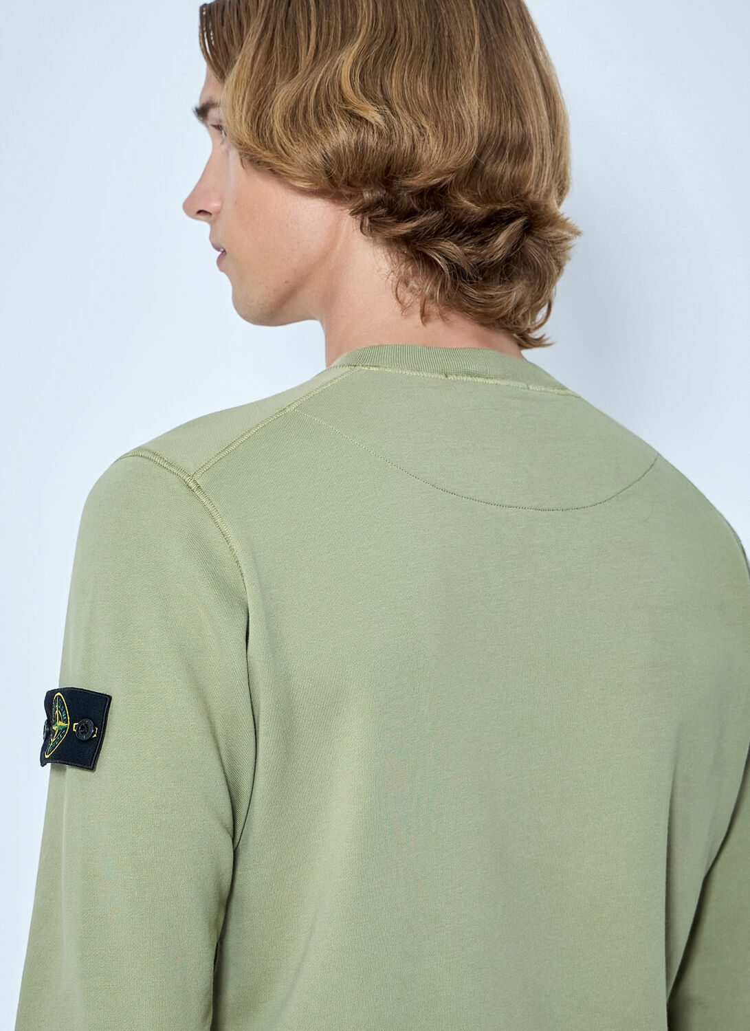 Stone Island Crewneck Sweatshirt with Arm Patch