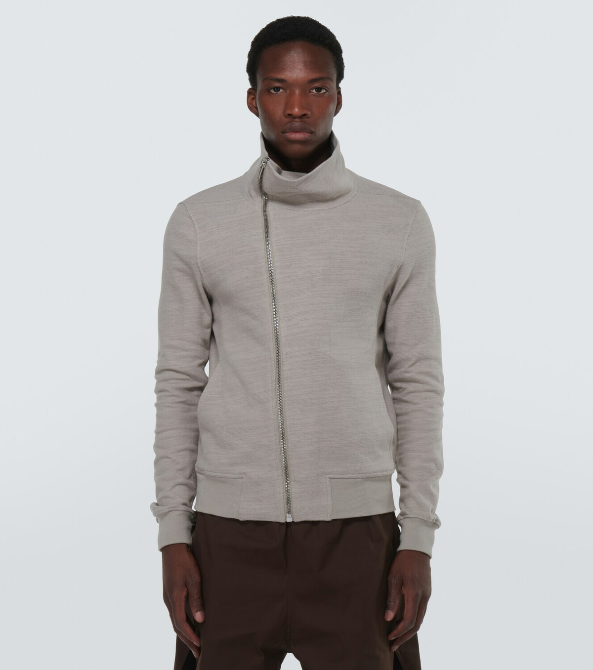 Rick Owens Asymmetric cotton sweatshirt jersey Rick Owens