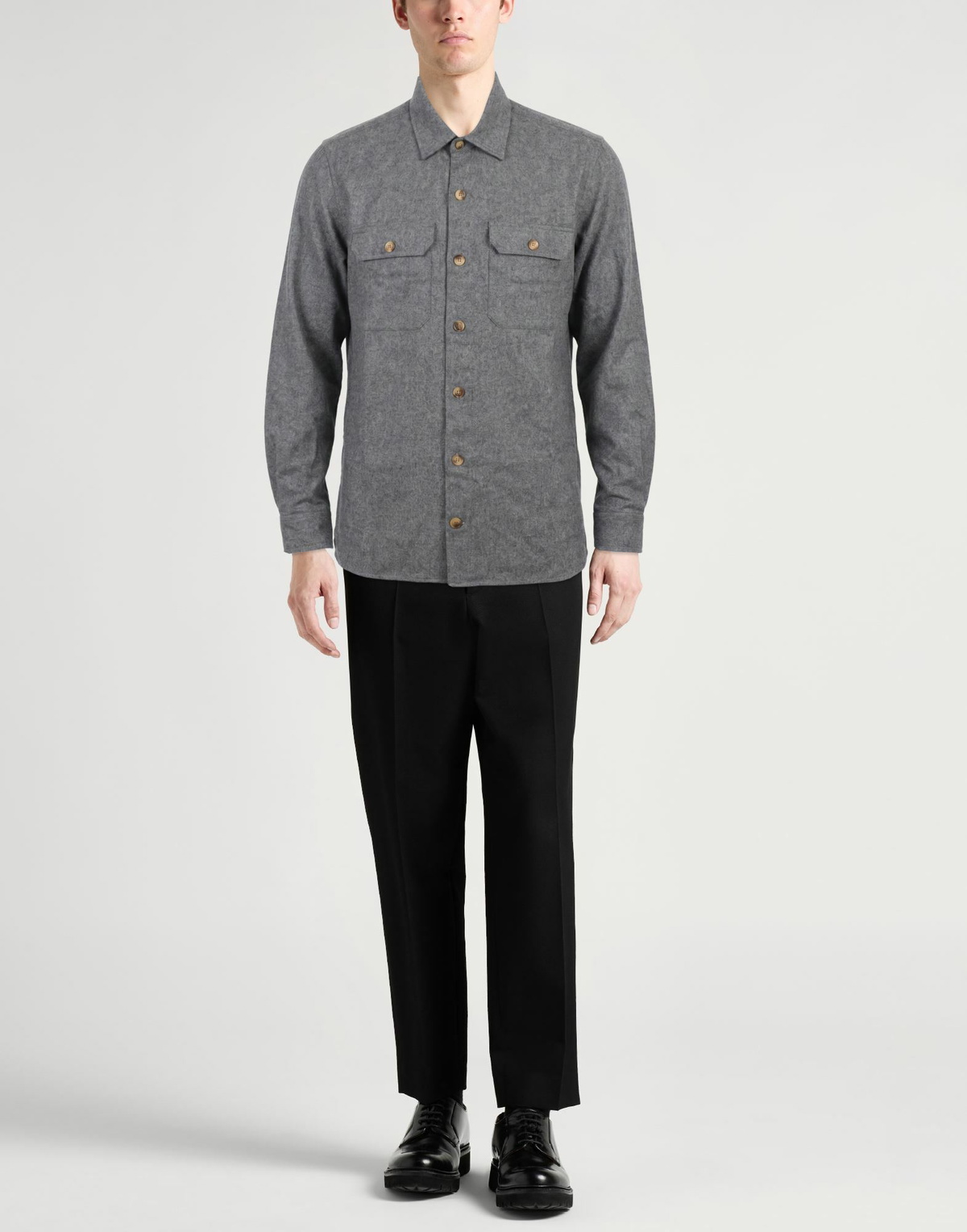 Brunello Cucinelli Mens Shirt in Grey
