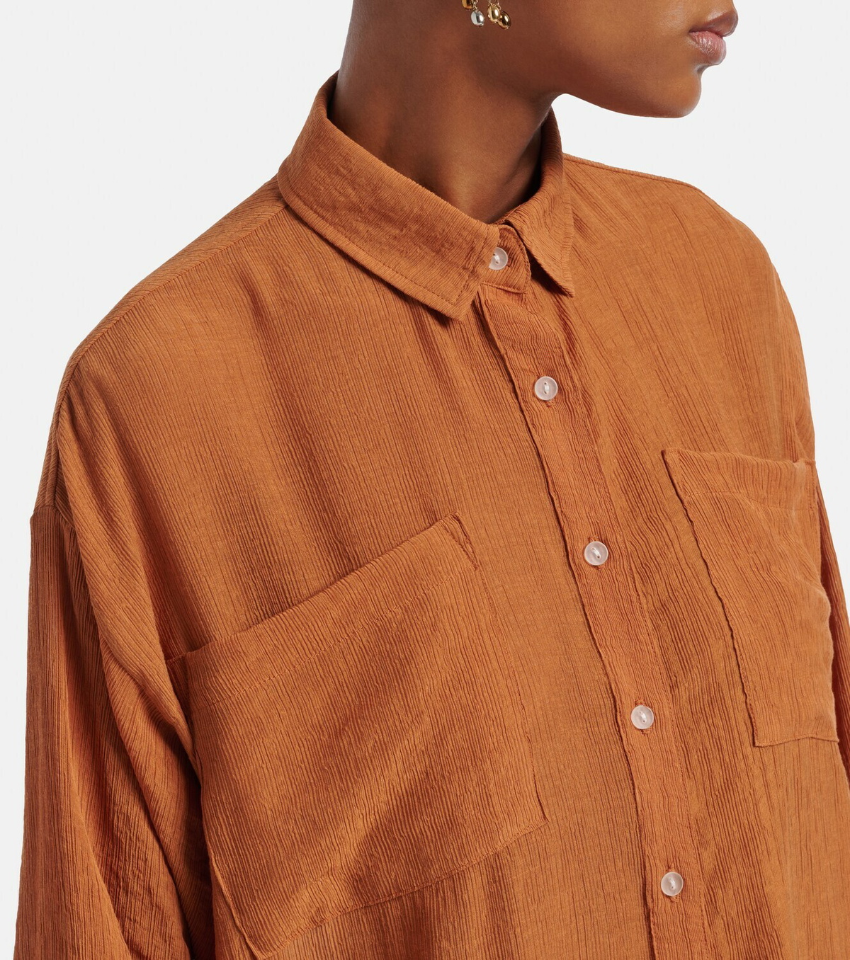 Jade Swim Mika seersucker shirt