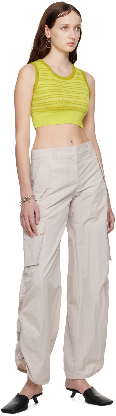 System Green Cropped Tank Top