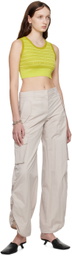 System Green Cropped Tank Top