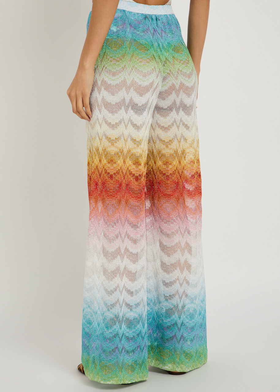 Missoni Patterned Metallic-knit Trousers Multicoloured