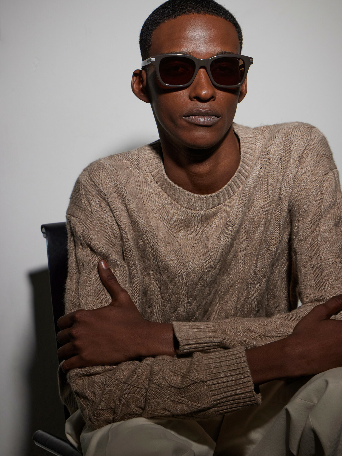Zegna - Rectangular-Frame Acetate Sunglasses