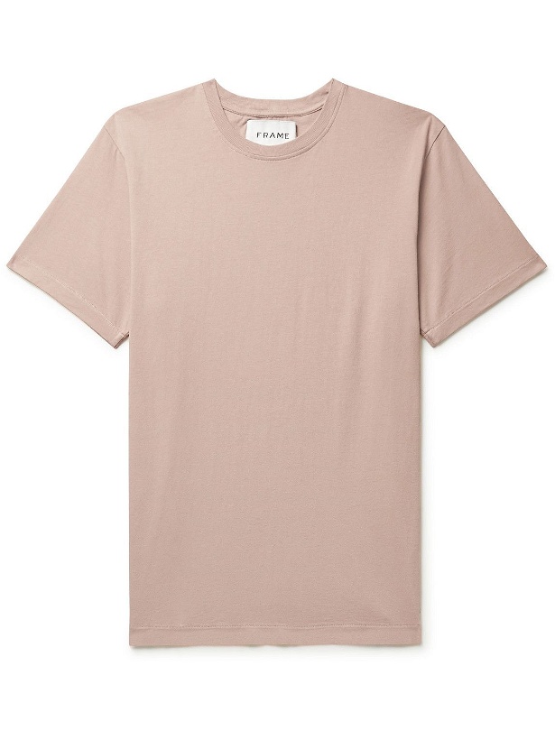 Photo: FRAME - Cotton-Jersey T-Shirt - Pink