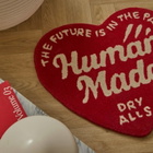 Human Made Heart Rug Medium in Red 