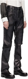Helmut Lang Black Foiled Jeans