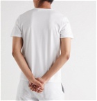 Aloye - Colour-Block Mesh-Trimmed Cotton-Jersey T-Shirt - White