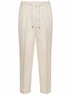 BRUNELLO CUCINELLI - Cotton & Linen Drawstring Pants