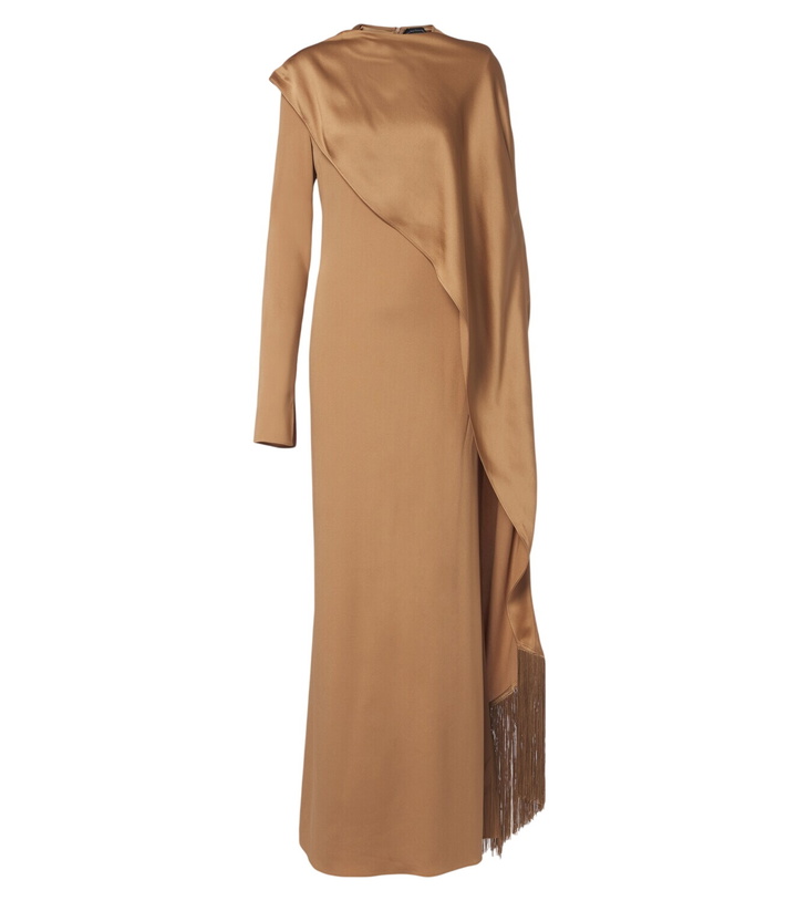 Photo: Taller Marmo Mounia caped crêpe cady gown