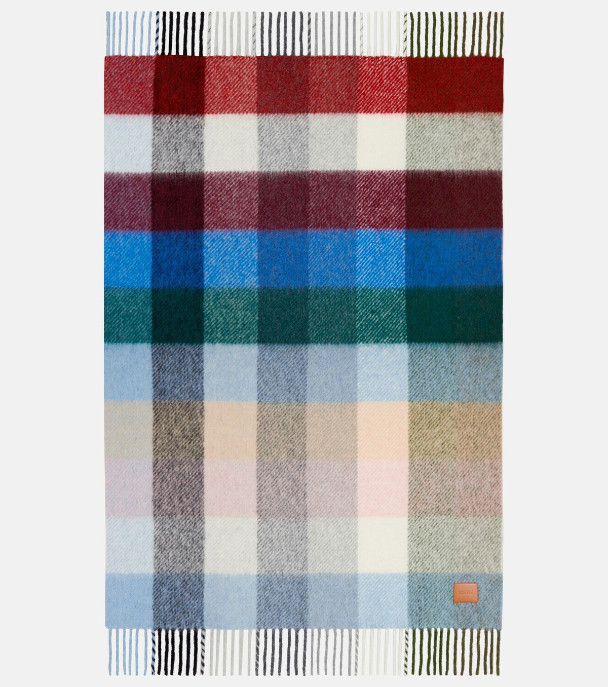 Loewe Checked alpaca and wool-blend blanket