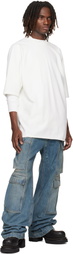 Rick Owens DRKSHDW Blue Temple Double Denim Cargo Pants