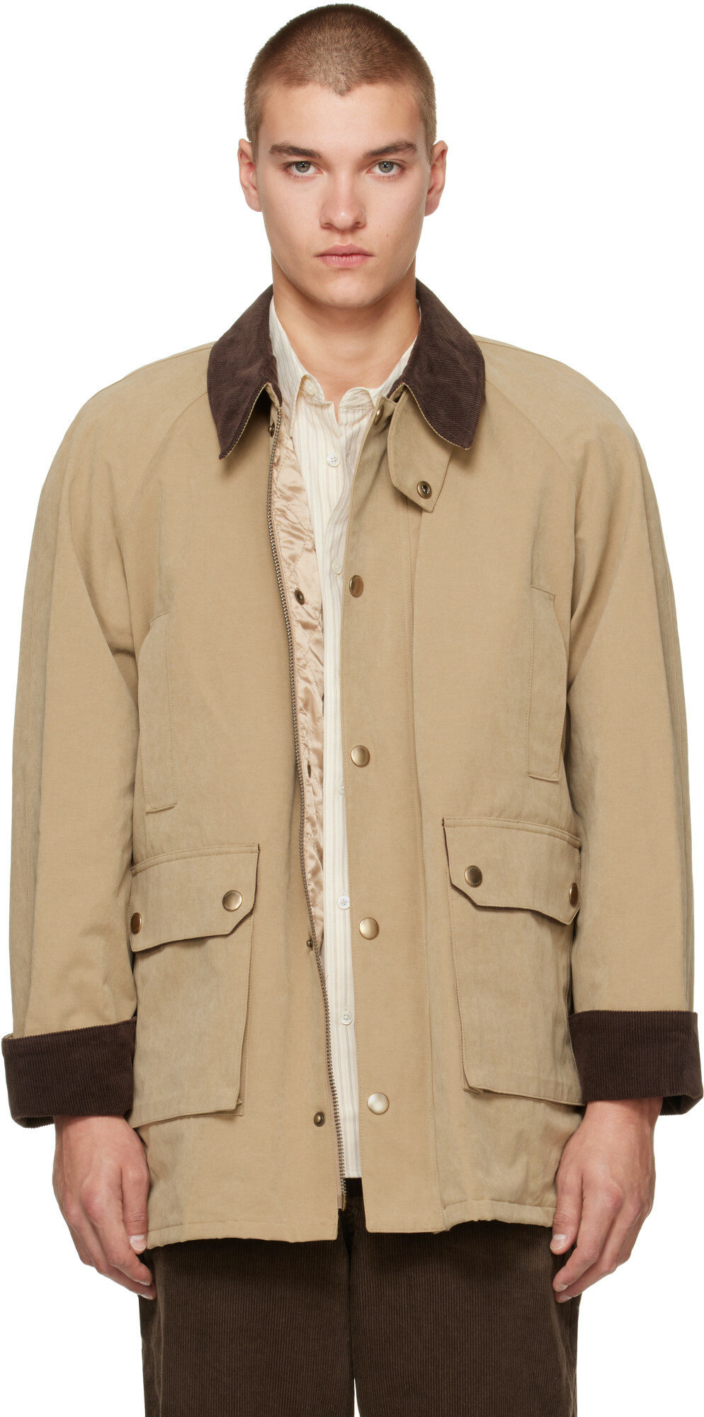 Dunst Beige Waxed Cotton Hunting Jacket