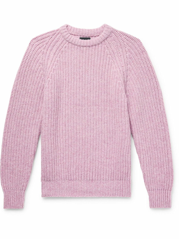 Photo: Howlin' - Mystical Adventure Ribbed Shetland Wool Sweater - Pink