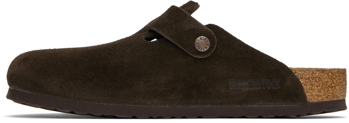 Birkenstock Brown Regular Boston Soft Footbed Slip-on Loafers