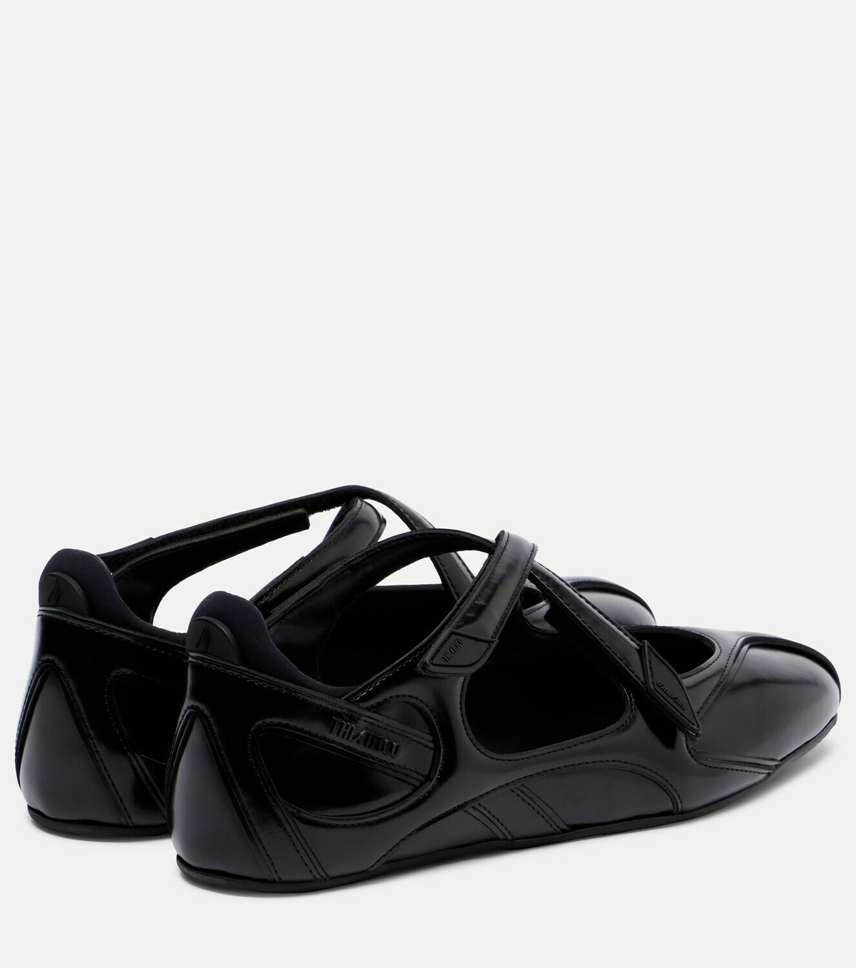 The Attico Floor 01 patent leather ballet flats