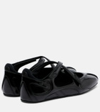 The Attico Floor 01 patent leather ballet flats