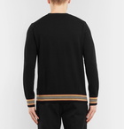 Burberry - Striped Merino Wool Sweater - Black