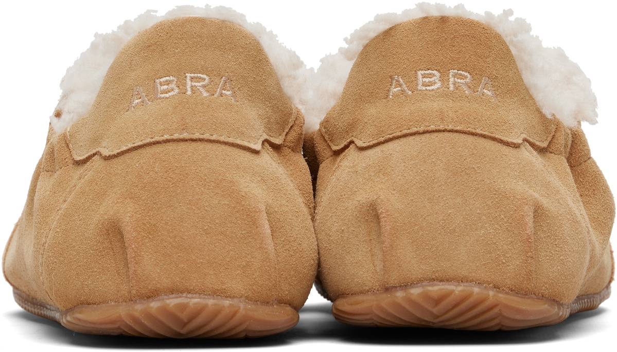 ABRA Tan Shearling Ballerina Sneakers