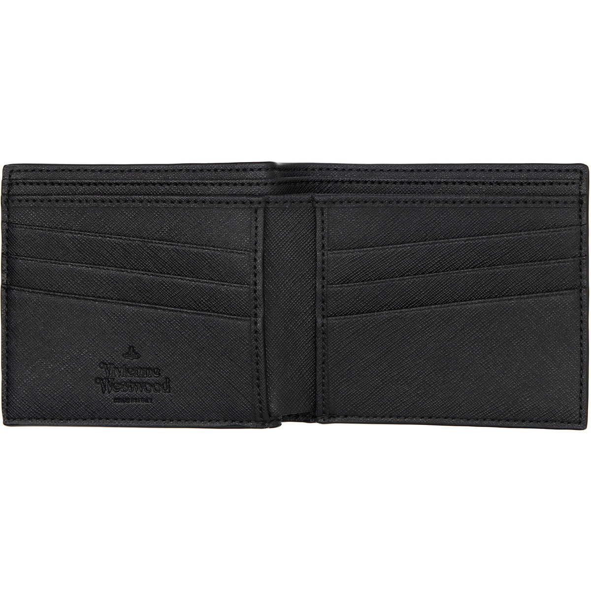 Vivienne Westwood Black Faux-Leather Man. Billfold Wallet