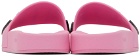 AMIRI Pink Logo Pool Slides