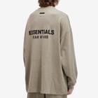 Fear of God ESSENTIALS Men's Core Logo Jersey Long Sleeve T-Shirt in Heather Grey