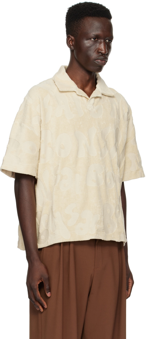 Bonsai Beige Jacquard Polo