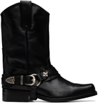 Toga Virilis Black Hard Leather Boots
