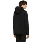 Balmain Black Raw Edge Logo Hoodie