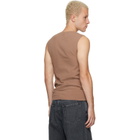 Jil Sander Tan Ribbed Tank Top