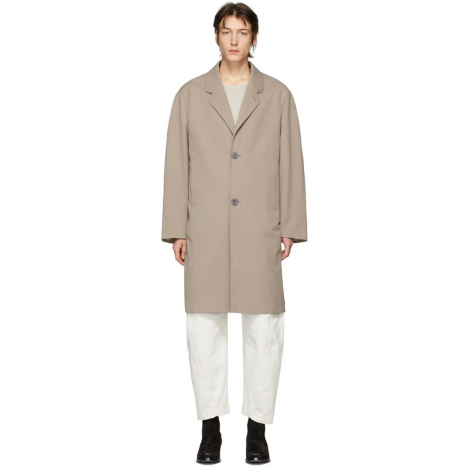 Photo: Lemaire Beige Wool Chesterfield Coat