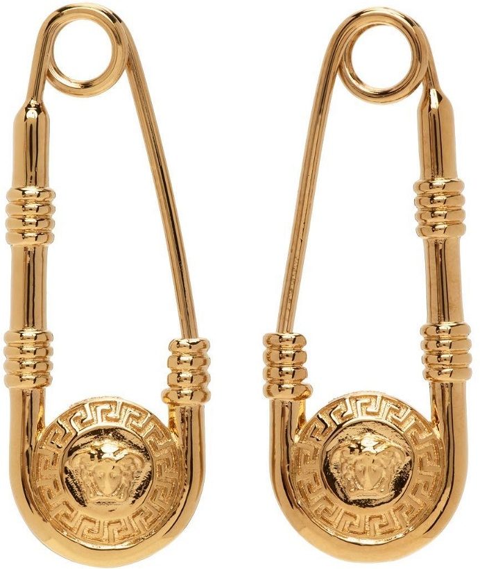 Photo: Versace Gold Safety Pin Earrings