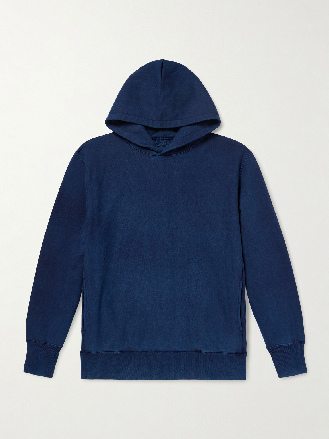 Blue Blue Japan - Indigo-Dyed Organic Cotton-Jersey Hoodie - Blue