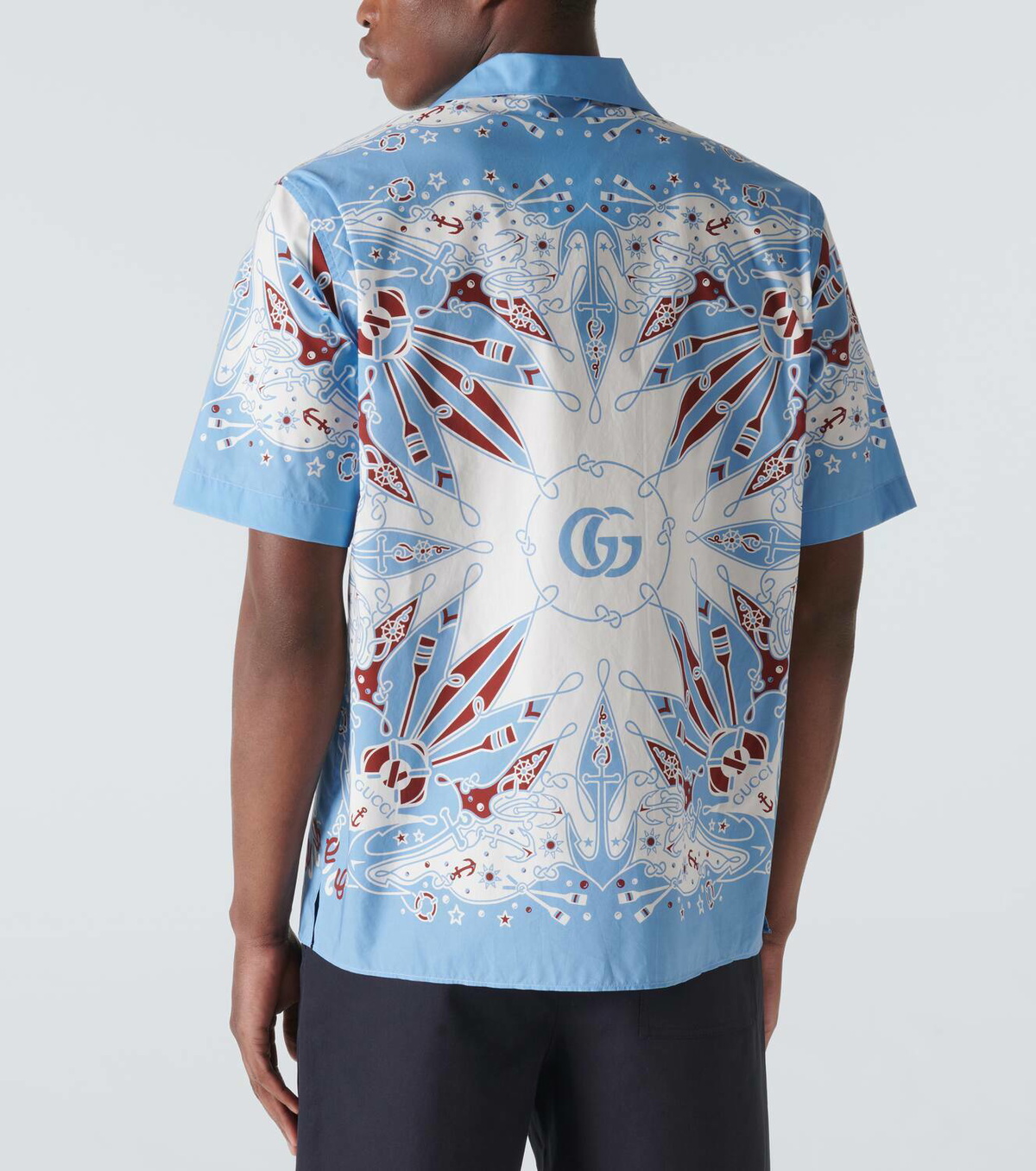 Gucci Double G printed cotton bowling shirt