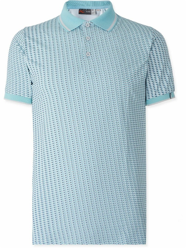 Photo: Kjus Golf - Spot Printed Golf Polo Shirt - Blue
