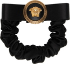 Versace Black Gianni Ribbon Scrunchie