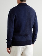 Oliver Spencer - Britten Patchwork Wool Cardigan - Blue