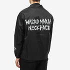 Wacko Maria Men's Neck Face Anniversary Coach Jacket in Black