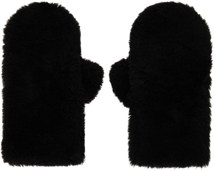 Photo: Yves Salomon - Meteo Black Shearling Mittens
