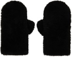 Yves Salomon - Meteo Black Shearling Mittens