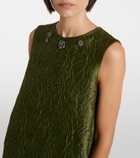 'S Max Mara Embellished floral jacquard minidress