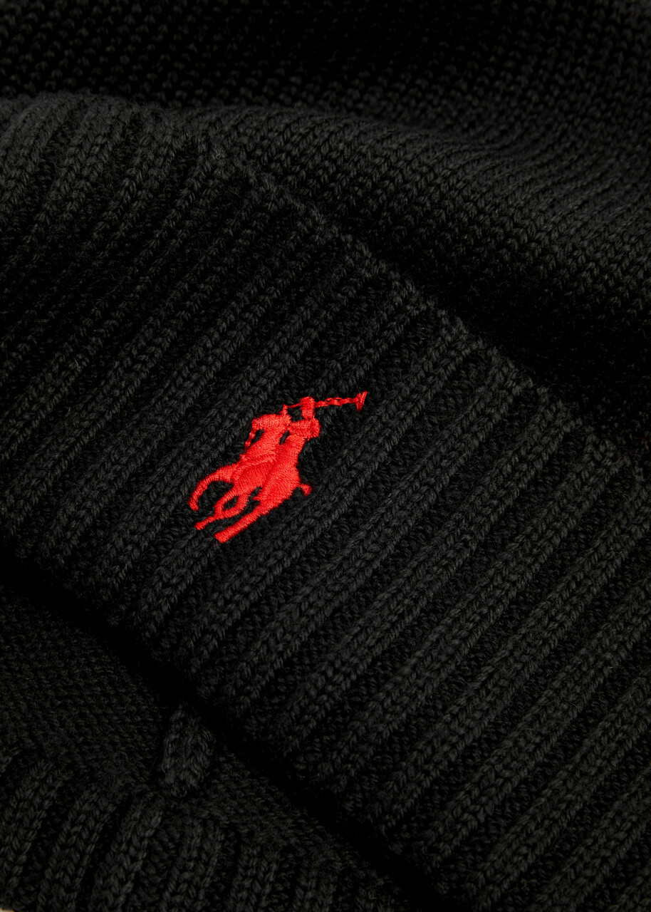 Polo Ralph Lauren Logo-embroidered Wool Beanie - Black - One Size