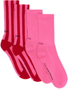 SOCKSSS Two-Pack Pink & Red Socks